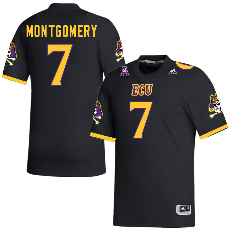 East Carolina Pirates #7 London Montgomery College Football Jerseys,Uniforms-Black